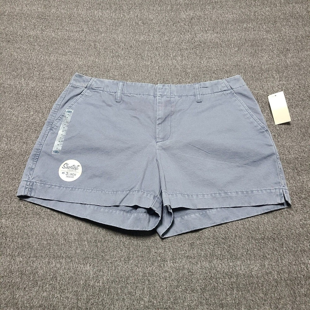 Old Navy Womens Shorts‎ 10 Faded Blue Grey Chino Hot Mom Pants Beach Party